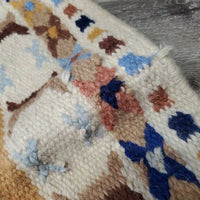 Woven Wool Western Saddle Blanket *vgc, mnr hair, dirt, pulled threads, fading, stains, rubs
