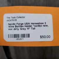 Horseshoe 2 Wine Bottles Holder *xc/like new, mnr dirty
