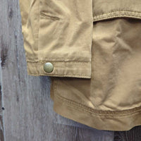 MENS Light Canvas Jacket, snaps *vgc, mnr seam puckers & faded

