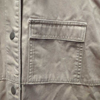 MENS Light Canvas Jacket, snaps *vgc, mnr seam puckers & faded
