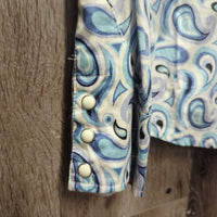 LS Western Shirt, snaps *gc, mnr cuff stains & seam puckers
