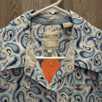 LS Western Shirt, snaps *gc, mnr cuff stains & seam puckers
