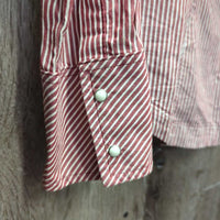 LS Western Shirt, snaps *gc, creases, crinkles, mnr loose stitching
