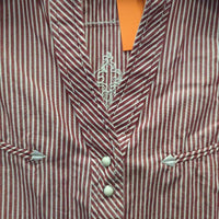 LS Western Shirt, snaps *gc, creases, crinkles, mnr loose stitching
