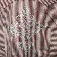 LS Western Shirt, snaps *gc, creases, crinkles, mnr loose stitching
