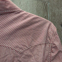 LS Western Shirt, snaps *gc, creases, crinkles, mnr loose stitching
