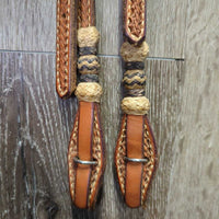 Leather & Rawhide One Ear Headstall, Quick Change *vgc, mnr dirt, stains, scrapes, rust & rubs
