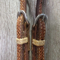 Leather & Rawhide One Ear Headstall, Quick Change *vgc, mnr dirt, stains, scrapes, rust & rubs
