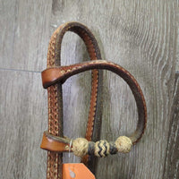 Leather & Rawhide One Ear Headstall, Quick Change *vgc, mnr dirt, stains, scrapes, rust & rubs
