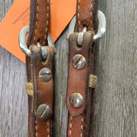 Leather & Rawhide One Ear Headstall, Quick Change *vgc, mnr dirt, stains, scrapes, rust & rubs
