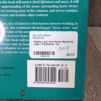 Equine Law And Horse Sense by Julie I. Fershtman *xc
