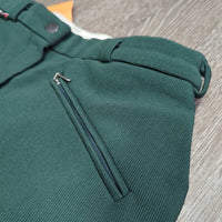 Hvy Ribbed Leather Full Seat Breeches *vgc, mnr pills, older, faded, rubbed & pilly ankles
