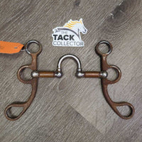SS Med Port Western Correction Bit, Copper bars *gc/fair, dirty, caked, rusty, peeling, rubs
