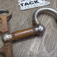 SS Med Port Western Correction Bit, Copper bars *gc/fair, dirty, caked, rusty, peeling, rubs
