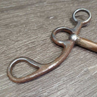 SS Med Port Western Correction Bit, Copper bars *gc/fair, dirty, caked, rusty, peeling, rubs
