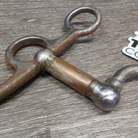 SS Med Port Western Correction Bit, Copper bars *gc/fair, dirty, caked, rusty, peeling, rubs
