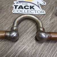 SS Med Port Western Correction Bit, Copper bars *gc/fair, dirty, caked, rusty, peeling, rubs
