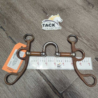 SS Med Port Western Correction Bit, Copper bars *gc/fair, dirty, caked, rusty, peeling, rubs
