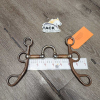 SS Med Port Western Correction Bit, Copper bars *gc/fair, dirty, caked, rusty, peeling, rubs
