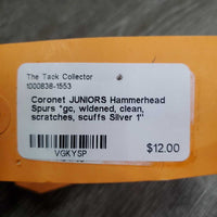 JUNIORS Hammerhead Spurs *gc, widened, clean, scratches, scuffs
