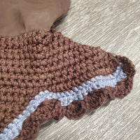 Crochet Fly Veil Ear Bonnet, bling *xc/like new
