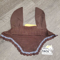 Crochet Fly Veil Ear Bonnet, bling *xc/like new
