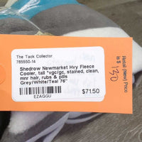 Newmarket Hvy Fleece Cooler, tail *vgc/gc, stained, clean, mnr hair, rubs & pills
