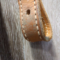 Wide Thick Headstall "Michelle" *gc/fair, older, mold?film, dry, stiff, stains, missing screw, loose stitching
