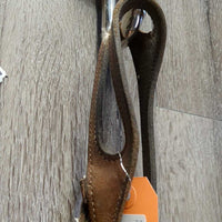 Narrow 1 Ear Headstall, Snap, 2 Conway Buckles *gc/fair, cracks, rubs, older, dry, dents, stains, scrapes

