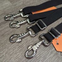2 Elastic Leg Straps, Hvy Snaps *like new, clean, mnr scuffs
