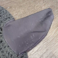 Crochet Fly Veil Ear Bonnet, piping, bling *gc, clean, faded, curled, rubs, pills, snags
