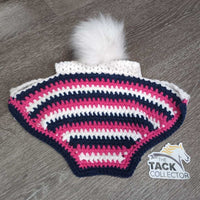 Hvy Crochet Horse Toque, Pomm Pomm *like new

