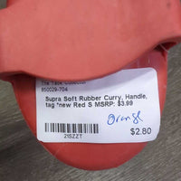 Soft Rubber Curry, Handle, tag *new, mnr stains
