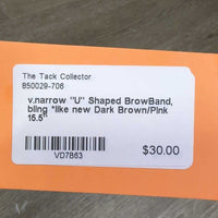 v.narrow "U" Shaped BrowBand, bling *like new
