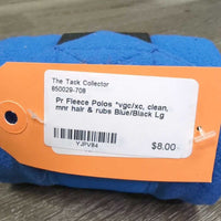 Pr Fleece Polos *vgc/xc, clean, mnr hair & rubs
