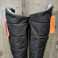 Tall Fleece Lined Winter Riding Boots, velcro *like new, dusty, mnr hair
