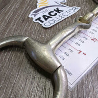 Hvy Med Eggbutt Snaffle Bit *gc, clean, shiny, older, scratches, dents, chews, loose joints, flattened spots
