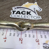 Hvy Med Eggbutt Snaffle Bit *gc, clean, shiny, older, scratches, dents, chews, loose joints, flattened spots
