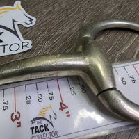 Hvy Med Eggbutt Snaffle Bit *gc, clean, shiny, older, scratches, dents, chews, loose joints, flattened spots
