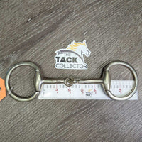 Hvy Med Eggbutt Snaffle Bit *gc, clean, shiny, older, scratches, dents, chews, loose joints, flattened spots
