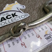 Hvy Med Eggbutt Snaffle Bit *gc, clean, shiny, older, scratches, dents, chews, loose joints, flattened spots
