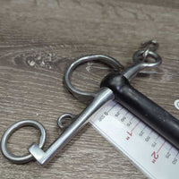 LS Soft Flexi Rubber Mullen Mouth Pelham Bit, chain *vgc/gc, clean, mnr residue, scratches, chewed
