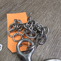 LS Soft Flexi Rubber Mullen Mouth Pelham Bit, chain *vgc/gc, clean, mnr residue, scratches, chewed
