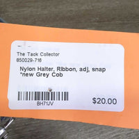 Nylon Halter, Ribbon, adj, snap *new
