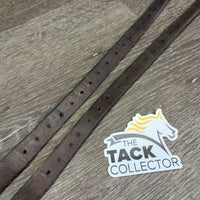 Fine Soft Narrow Stirrup Leathers *gc/fair, rubs, xholes, UNEVEN, trimmed
