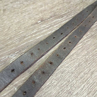 Fine Soft Narrow Stirrup Leathers *gc/fair, rubs, xholes, UNEVEN, trimmed
