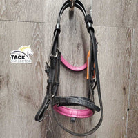 Padded Bridle, Bling Browband, Braided Roper Reins *gc, dirty, NO Flash, missing bling
