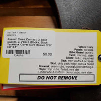 17.5" XW 6.5" Passier Close Contact, 2 Billet Guards, 4 Velcro Blocks, Black TackHack Cover, Wool Flocking, Rear Gusset Panels, Flaps: 14.25"L x 14"W Serial #: 17.5 303158
