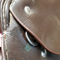 17.5" XW 6.5" Passier Close Contact, 2 Billet Guards, 4 Velcro Blocks, Black TackHack Cover, Wool Flocking, Rear Gusset Panels, Flaps: 14.25"L x 14"W Serial #: 17.5 303158
