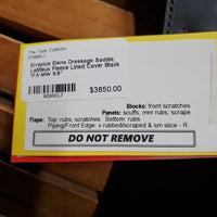 17/17.5" Adj *set MW *5.5" Erreplus Elena Dressage Saddle, Black LeMieux Cover, Wool Flocking, Xlg Exterior Front Blocks, Shoulder Relief Panels, Flaps: 19.5"L x 11"W Serial #: 170246672BLAI
